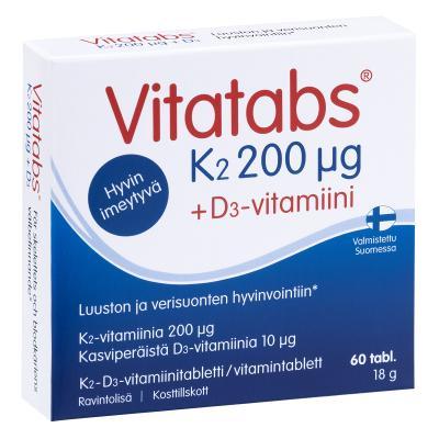 VITATABS K2 200 MKG + D3 TBL VEGAN N60 UUS