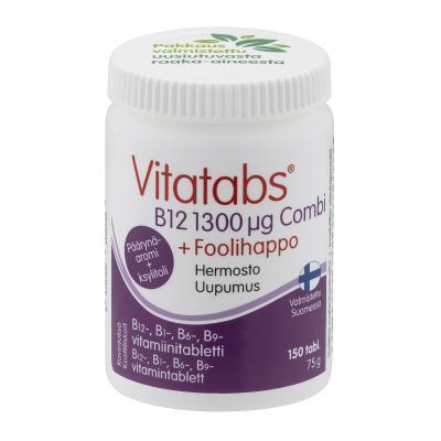 VITATABS B12 1300 MCG + FOOLHAPE COMBO TBL VEGAN N150