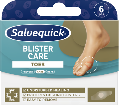 SALVEQUICK BLISTER CARE VILLIHOOLDUSPLAASTER VARVASTELE 5,6x2,4 CM  N6