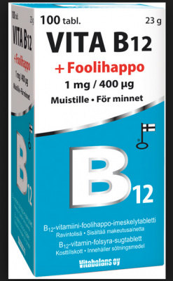 VITA B12+FOOLHAPE TABL  1MG/400MCG N30