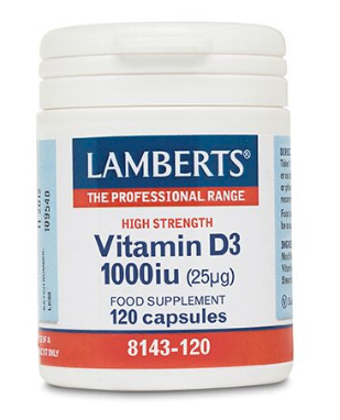 LAMBERTS VITAMIIN D3 1000IU (25MCG) KAPS N120