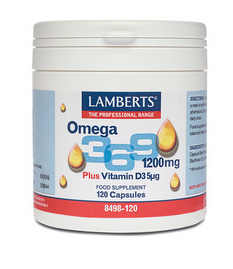 LAMBERTS OMEGA 3-6-9 1200MG PLUS VITAMIN D 35MCG KAPS N120