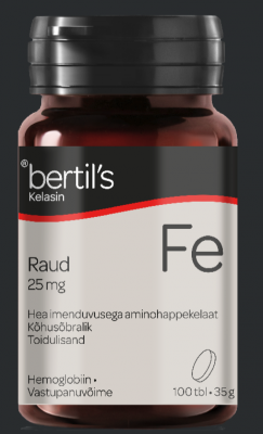 BERTILS KELASIN RAUD 25MG TBL N100