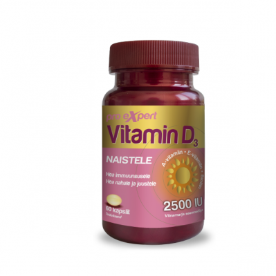 VITAMIN D3 PRO EXPERT NAISTELE 2500 IU KAPSLID N60