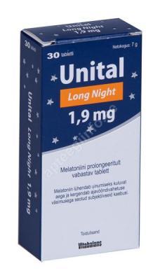 UNITAL Long Night 1,9 MG MELATONIINI TBL N30