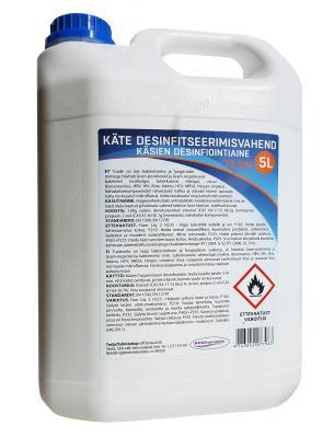 KTE DESINFITSEERIMISGEEL ALKOHOLIGA 73,5%  5L