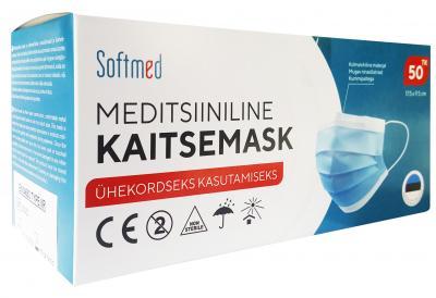 MASK MEDITSIINILINE HEKORDNE KUMMIGA (ninatraadiga) Type IIR N50