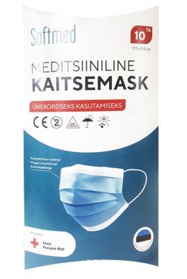 MASK MEDITSIINILINE HEKORDNE KUMMIGA (ninatraadiga) Type IIR VIKEPAKK  N10