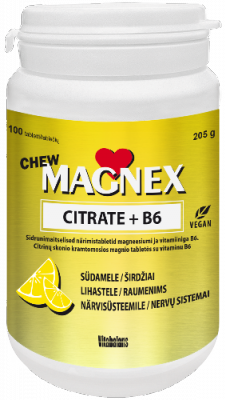 MAGNEX CITRATE 375MG + B6 CHEW TBL N100