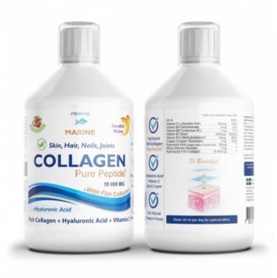 SWEDISH NUTRA KOLLAGEEN 10000MG FISH JUUSTELE, NAHALE, KÜÜNTELE 500ML