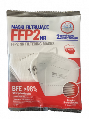 RESPIRAATORMASK FFP2NR 5-kihiline VALGE  N1