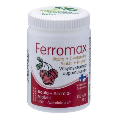 FERROMAX  RAUATABLETID ACEROLA  EKSTRAKTIGA N120