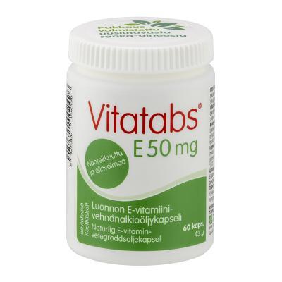 VITATABS E 50MG LOODUSLIKUD E-VITAMIINI CAPS N60