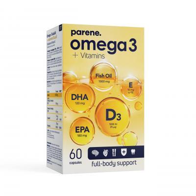 PARENE OMEGA3+VIT D3+E KAPS N60