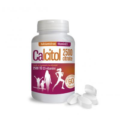 CALCITOL CITRATE 2500 nrimistablett N60 UUS KOOSTIS