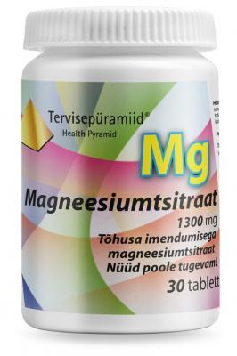 TERVISEPÜRAMIID MAGNEESIUMTSITRAAT 1300MG TBL N30