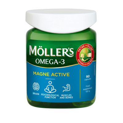 MÖLLER`S  MAGNE ACTIVE OMEGA-3 CAPS N90