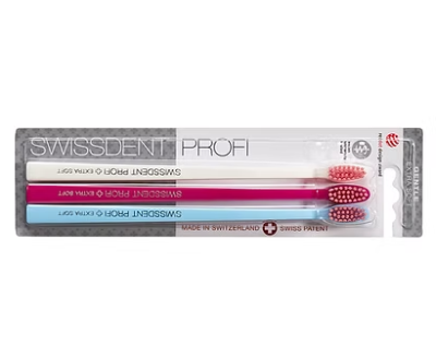 SWISSDENT HH PROFI GENTLE  TRIO VALGE/ROOSA/SININE N3 (extra soft)