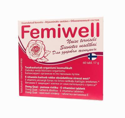 FEMIWELL DONG QUAI ja RISTIKHEINA EKSTRAKTI TBL MENOPAUSI KORRAL VEGAN  N60