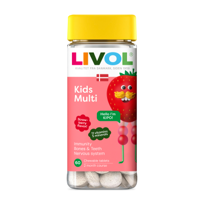 LIVOL KIDS MULTI MAASIKAMAITSELISED NÄRIMISTABLETID LASTELE N60
