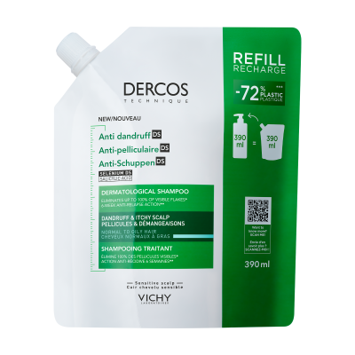 VICHY DERCOS KÕÕMAVASTANE SHAMPOON DS OILY REFILL 390ML